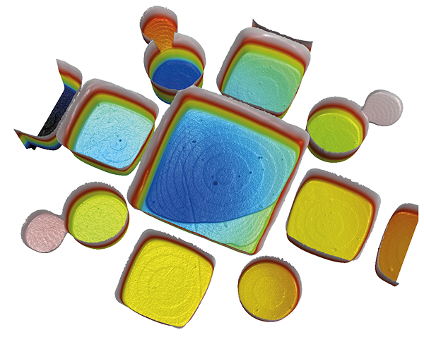 Topography of subnanometer atomic layer