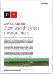 Q six Application notes Stent wall thickness measurement