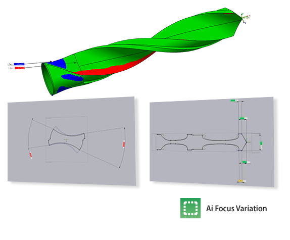 Full 3D characterization of a drill bit