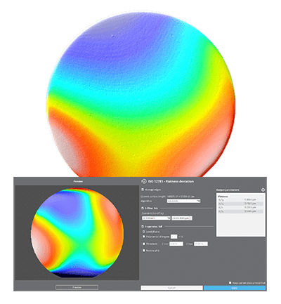 Flatness parameters ISO 12781