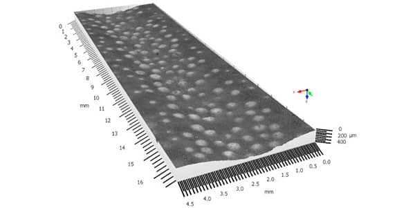 cs31-torontoum-spe-solid-particle-erosion_fig3 A typical channel eroded on an alumina-reinforced epoxymatrix composite sample